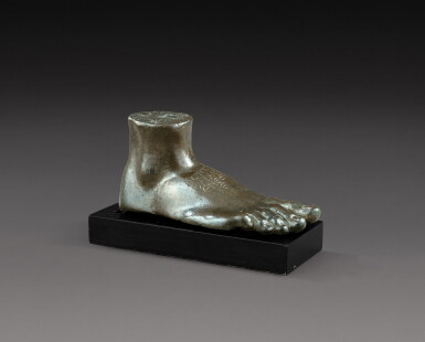 View full screen - View 1 of Lot 27. A Roman Bronze Votive Foot, Eastern Mediterranean, 2nd/3rd Century A.D..