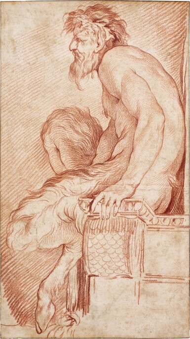 View full screen - View 1 of Lot 43. A Satyr, after Annibale Carracci.