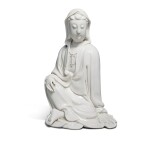 A 'Dehua' white-glazed seated figure of Guanyin, Qing dynasty, 18th / 19th century