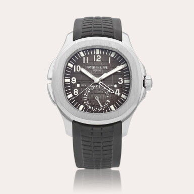 View full screen - View 1 of Lot 72. Reference 5164A-001 Aquanaut | A stainless steel dual time zone wristwatch with date and day/night indication, Circa 2016.