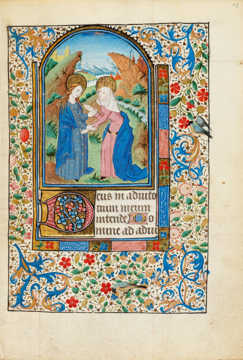 View full screen - View 1 of Lot 24. Livres d'heures. Heures dites d'Arviset. Miniature attr. atelier champenois. Est de la Fr., ca 1470.
