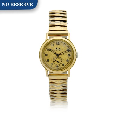 View full screen - View 1 of Lot 193. Mido Reference 9622 Multifort A yellow gold automatic wristwatch, Circa 1940.