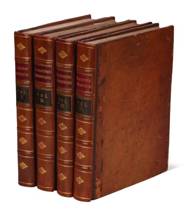 View full screen - View 1 of Lot 6. Blackstone, William | A first edition of Blackstone's Commentaries.