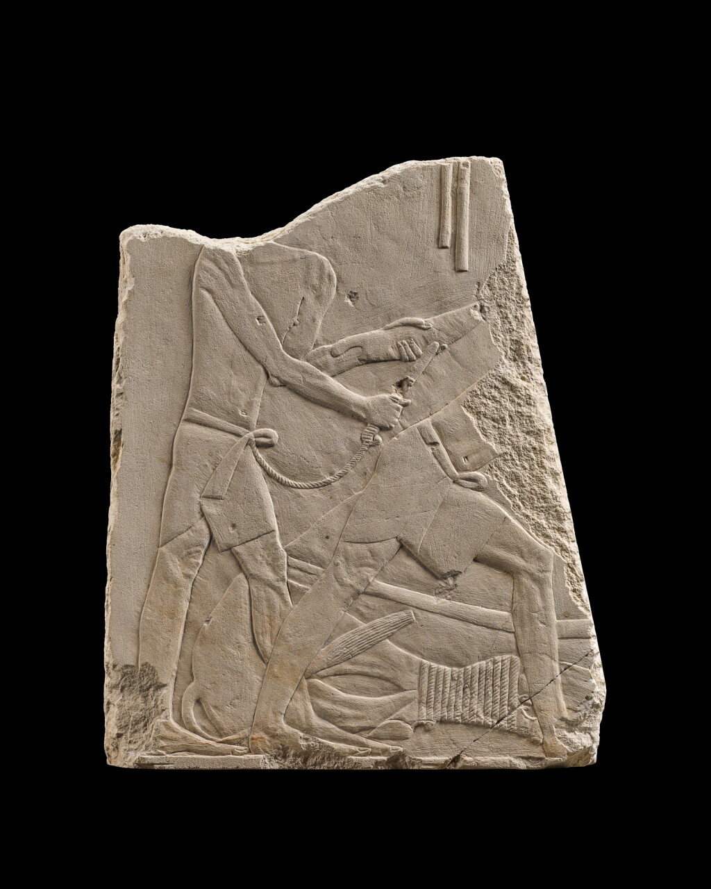 View full screen - View 1 of Lot 2. An Egyptian Limestone Relief Fragment, 5th Dynasty, 2494-2345 B.C..