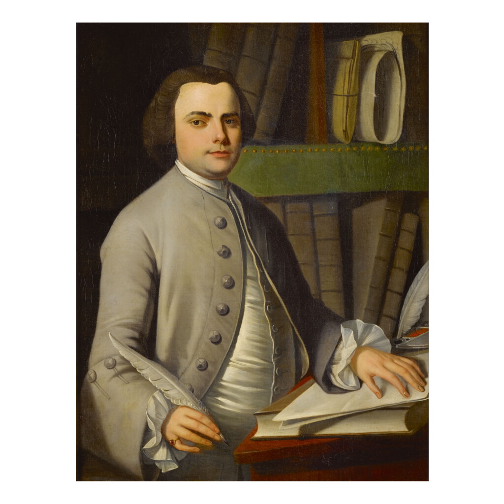 View full screen - View 1 of Lot 1625. ATTRIBUTED TO JOHN SINGLETON COPLEY | PORTRAIT OF A YOUNG MERCHANT.