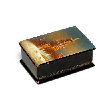 View full screen - View 1 of Lot 1824. A Soviet Fedoskino Lacquer Box, 20th century.