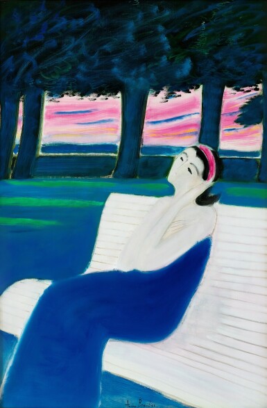 View full screen - View 1 of Lot 2005. André Brasilier 安德烈・布拉吉利 | Le soir bleu 湛藍的夜晚.