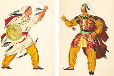 View full screen - View 1 of Lot 93. VADIM FEDOROVICH RYNDIN | TWO COSTUME DESIGNS.