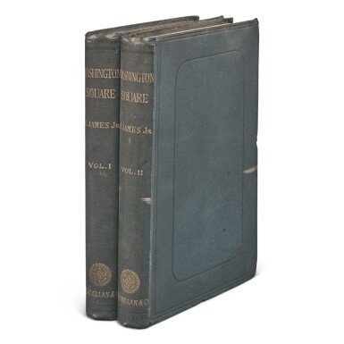 View full screen - View 1 of Lot 35. JAMES, HENRY | Washington Square, The Pension Beaurepas, A Bundle of Letters, London: Macmillan and Co., 1881.