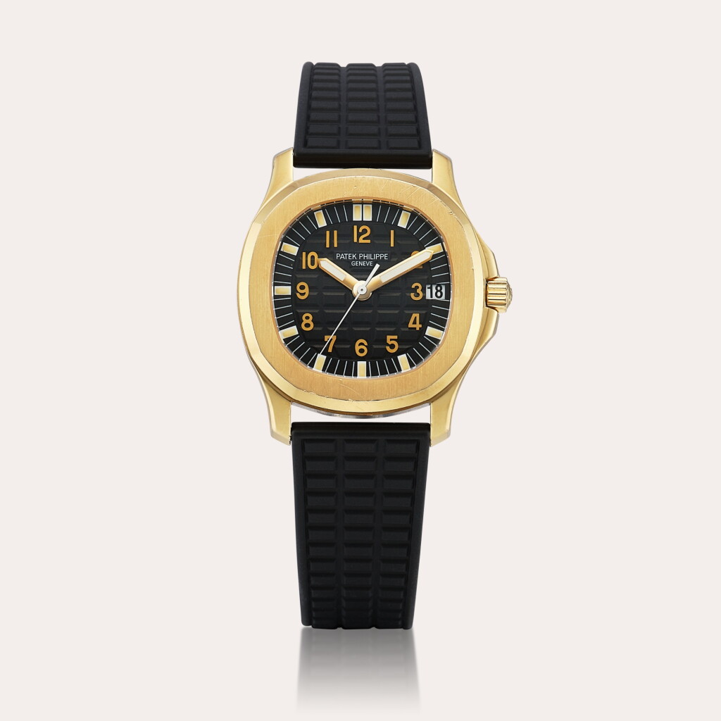 View full screen - View 1 of Lot 2156. Aquanaut, Reference 5066 A yellow gold wristwatch with date, Circa 2000 | 百達翡麗 | AQUANAUT 型號5066 | 黃金腕錶,備日期顯示,約2000年製.