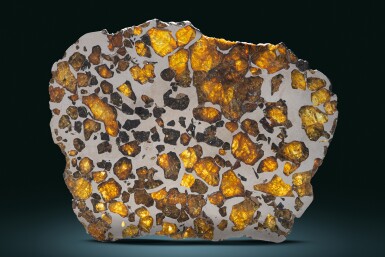 View full screen - View 1 of Lot 91. Complete Slice of Imilac Meteorite.