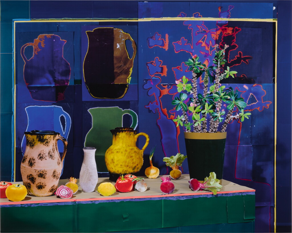 View full screen - View 1 of Lot 53. DANIEL GORDON | 'STILL LIFE WITH VASE SHADOWS AND VEGETABLES'.