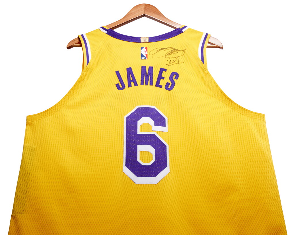 View full screen - View 1 of Lot 6. LeBron James 'Final Number 6' 2023 Western Conference Finals Game 4 Los Angeles Lakers Game Worn & Signed Jersey | Matched to 2 Games.