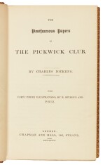Dickens, The Posthumous Papers of the Pickwick Club, 1837, first edition in book form