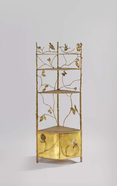 View full screen - View 1 of Lot 212. "Oiseaux et Papillons" Étagère.