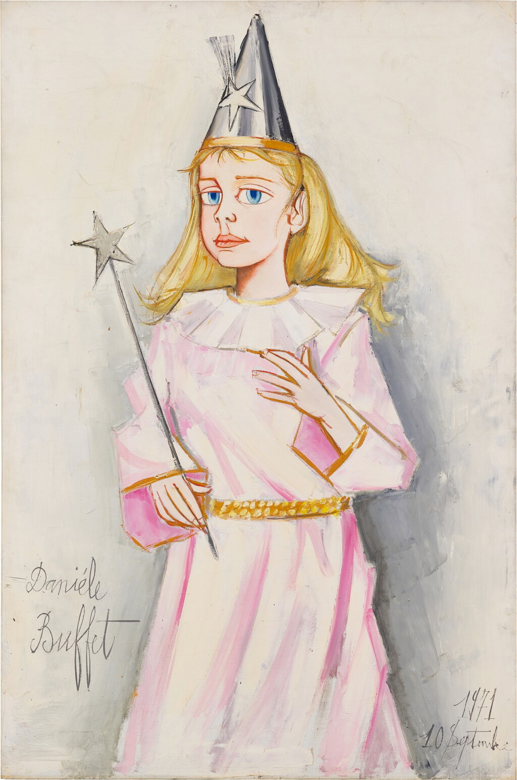 View full screen - View 1 of Lot 1013. Bernard Buffet 貝爾納・布菲 | Daniéle Buffet en fée 仙女般的丹妮爾・布菲.