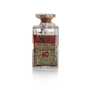 View full screen - View 1 of Lot 166. Macallan Glenlivet Gordon & MacPhail Gold Label Crystal Decanter 40 Year Old NV (1 BT75).