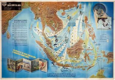 View full screen - View 1 of Lot 187. World War II—United States Navy | Six Nav war maps, 1944.