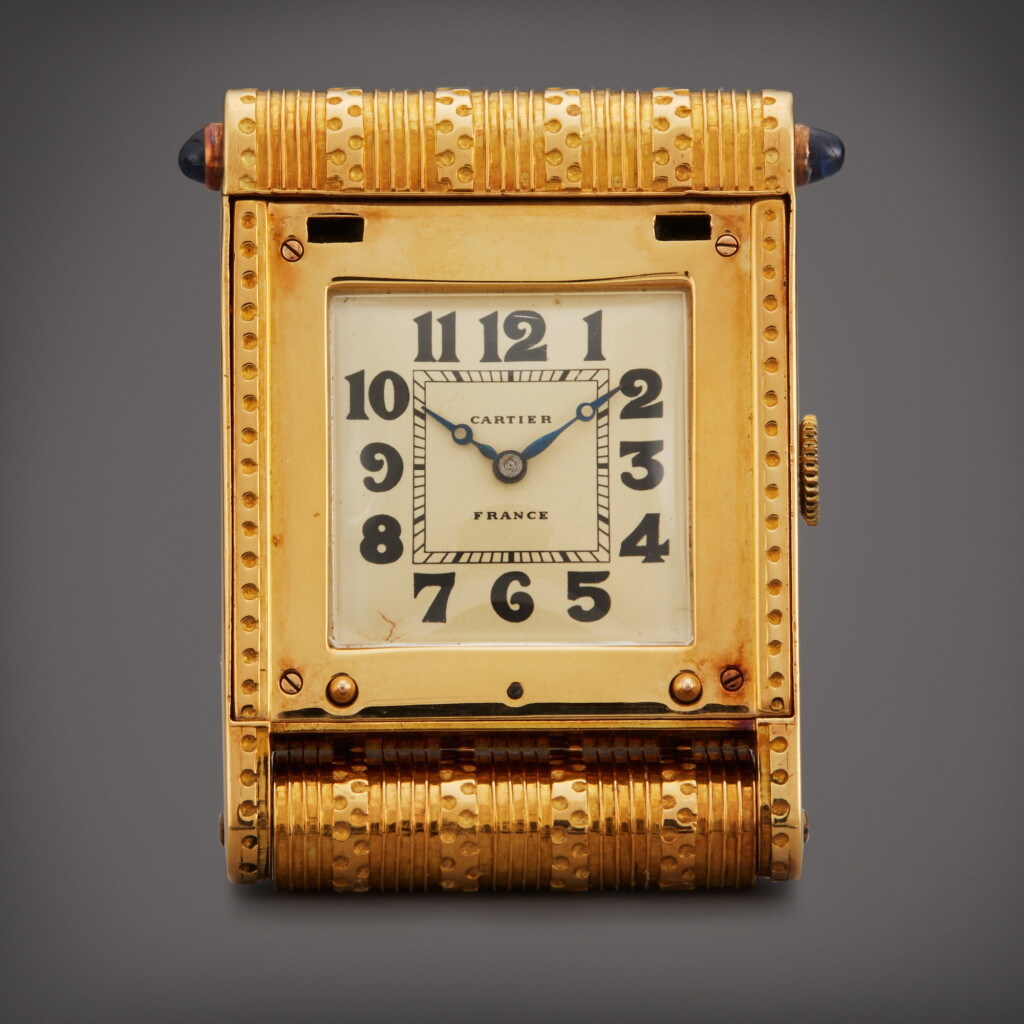 View full screen - View 1 of Lot 60. A yellow gold purse watch, Circa 1935 | 卡地亞 黃金方形懷錶,製作年份約 1935.