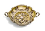 A German parcel-gilt silver wine taster/sweetmeat dish, possibly Johann Joachim Lutz, Augsburg,, circa 1680