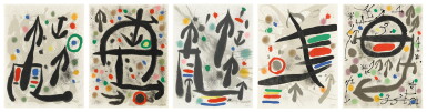 View full screen - View 1 of Lot 180. JOAN MIRÓ | LES PERSEIDES (MOURLOT 656-660).