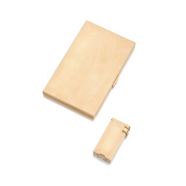 View full screen - View 1 of Lot 783. Gold cigarette case and a lighter, circa 1950.