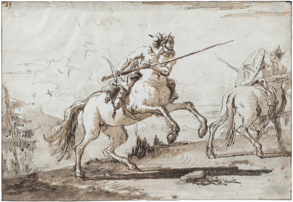 View full screen - View 1 of Lot 39. Two centaurs in combat.