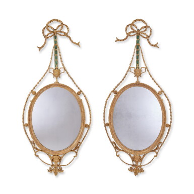 View full screen - View 1 of Lot 111. A Pair of George III Giltwood Mirrors, Circa 1775.