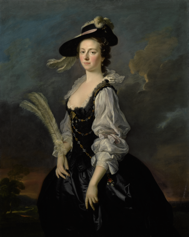 View full screen - View 1 of Lot 53. ALLAN RAMSAY | PORTRAIT OF JANE HALE, MRS. MADAN, THREE QUARTER LENGTH.