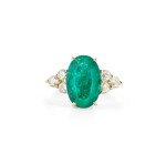 BAGUE ÉMERAUDE ET DIAMANTS | EMERALD AND DIAMOND RING