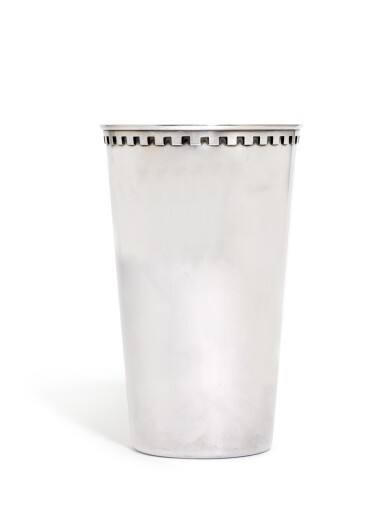 View full screen - View 1 of Lot 46. A Georg Jensen silver vase designed by Sigvard Bernadotte , Copenhagen, 1945-1977.