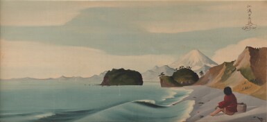 View full screen - View 1 of Lot 2082. Shiba Kokan (1747-1818), The Coast at Shichirigahama (Shichirigahama zu), Edo period, late 18th century | 司馬江漢 七里ヶ 浜図 江戸時代中期 18世紀末期.