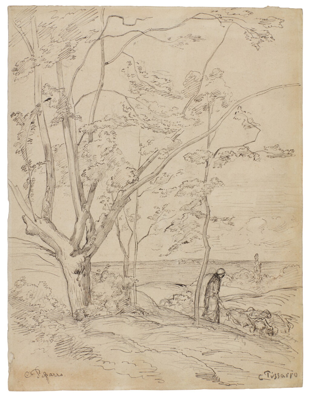 View full screen - View 1 of Lot 36. Paysage - recto & verso.