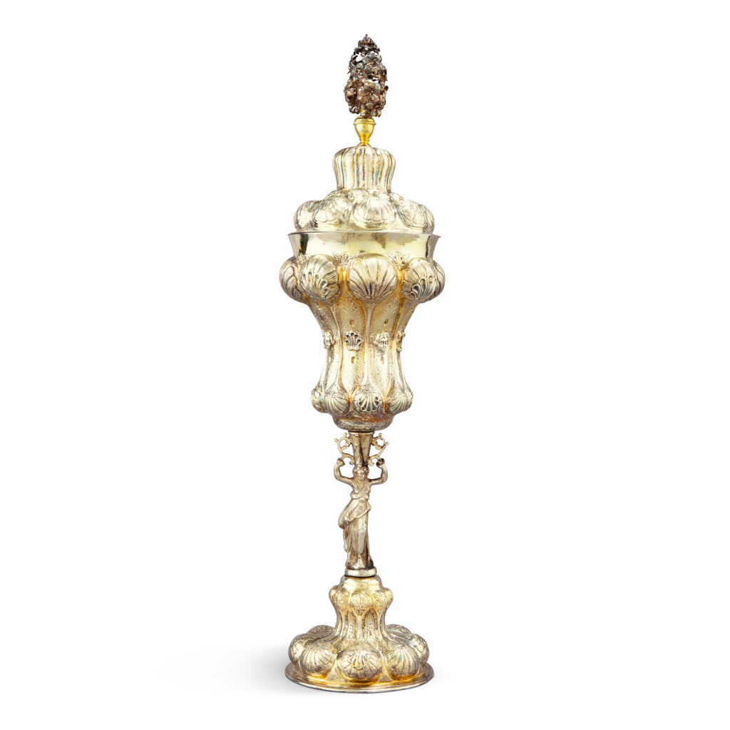 View full screen - View 1 of Lot 274. A large parcel-gilt silver covered cup, Nikitin, Moscow, 1750.