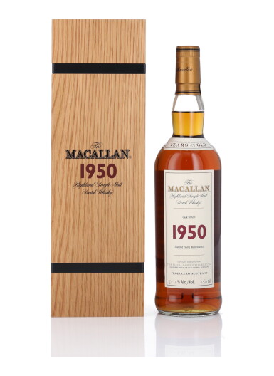 View full screen - View 1 of Lot 1051. The Macallan Fine & Rare 52 Year Old 51.7 abv 1950 (1 bt 75cl).