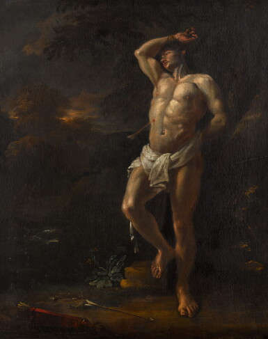View full screen - View 1 of Lot 24. NORTH ITALIAN SCHOOL, 17TH CENTURY | THE MARTYRDOM OF SAINT SEBASTIAN.