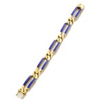 CARTIER | GOLD, LAPIS LAZULI AND DIAMOND BRACELET