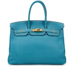 Bleu Jean Togo Birkin 35 Gold Hardware, 2014