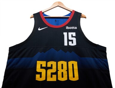View full screen - View 1 of Lot 118. Nikola Jokic Denver Nuggets 2024 NBA Playoffs Western Conference Round 1 Game Worn City Edition Jersey | Game 2 | Triple-Double.