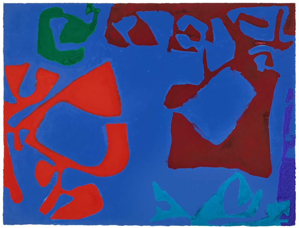 View full screen - View 1 of Lot 672. PATRICK HERON | SCARLET AND BORDEAUX IN COBALT : SEPTEMBER 16TH : 1975.