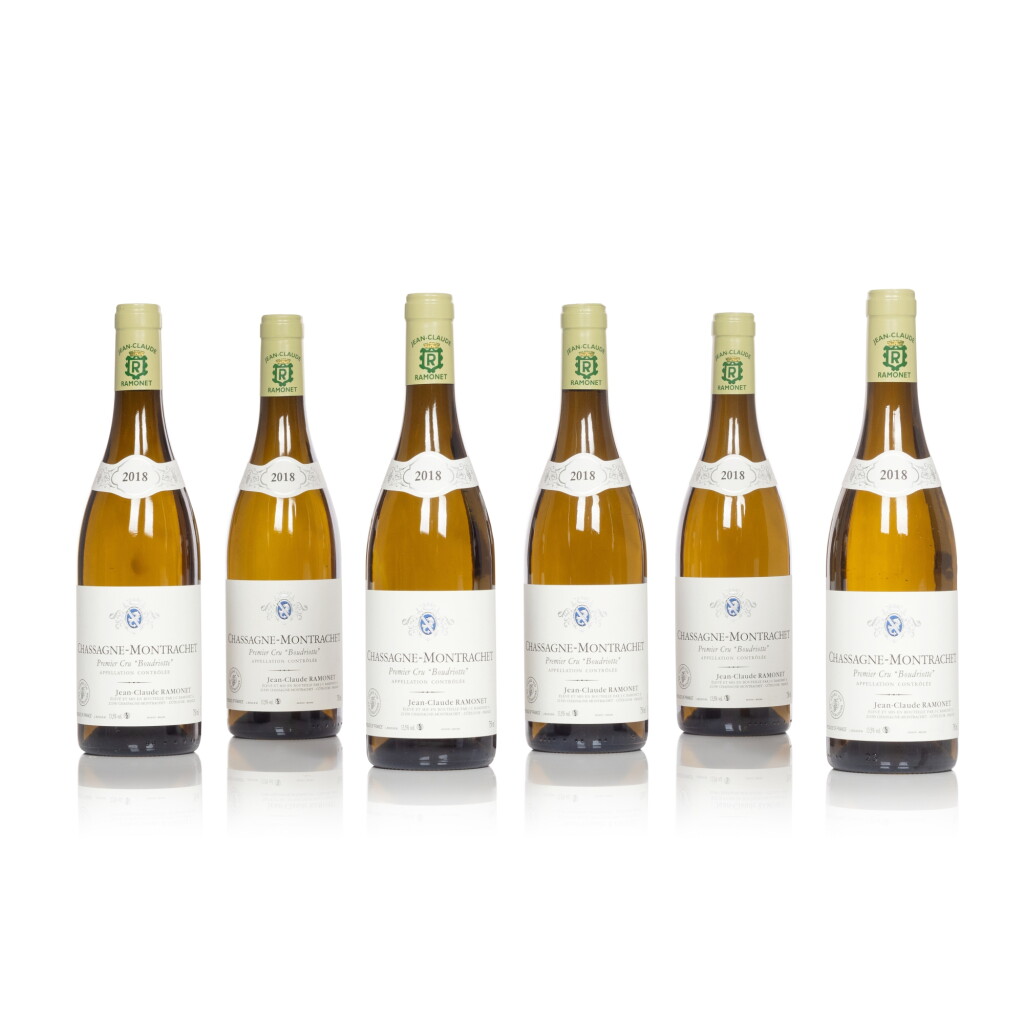 View full screen - View 1 of Lot 8291. Chassagne Montrachet, Boudriotte 2018 Domaine Ramonet (6 BT).