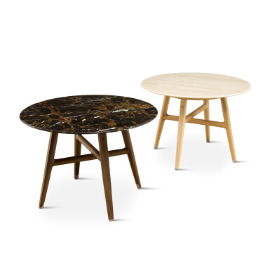 View full screen - View 1 of Lot 678. Set of Two Les Necessaires d'Hermès Small Satellite Coffee Tables.