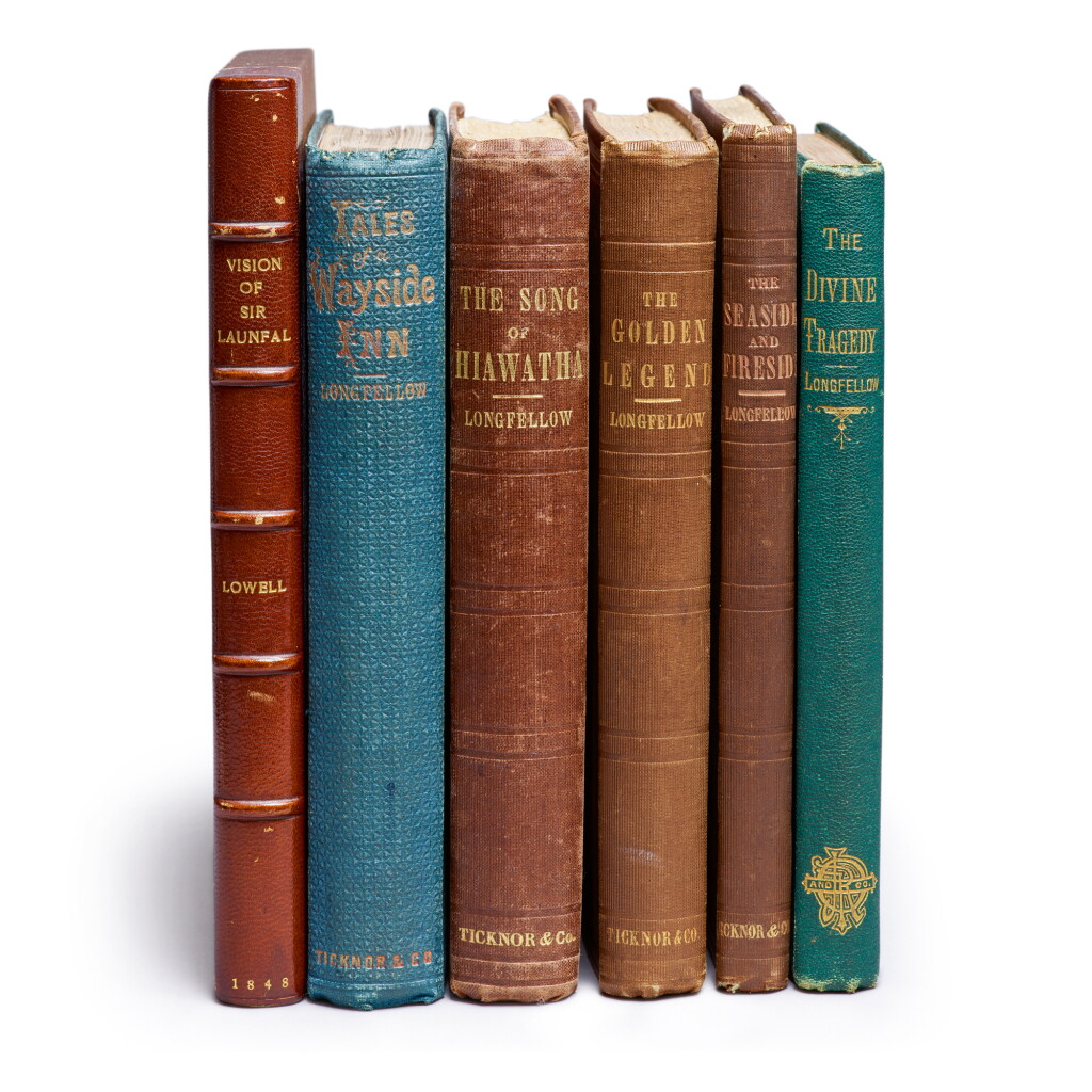 View full screen - View 1 of Lot 45. LONGFELLOW, HENRY WADSWORTH; AND JAMES RUSSELL LOWELL | A Group of Six First Editions.