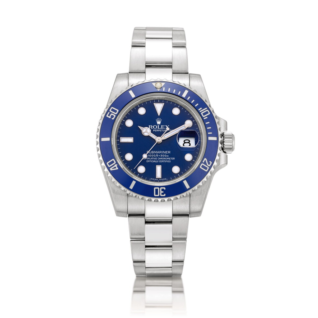 View full screen - View 1 of Lot 2006. Rolex | Submariner "Smurf", Reference 116619LB, A white gold wristwatch with date and bracelet, Circa 2008 | 勞力士 | Submariner "Smurf" 型號116619LB 白金鏈帶腕錶,備日期顯示,約2008年製.