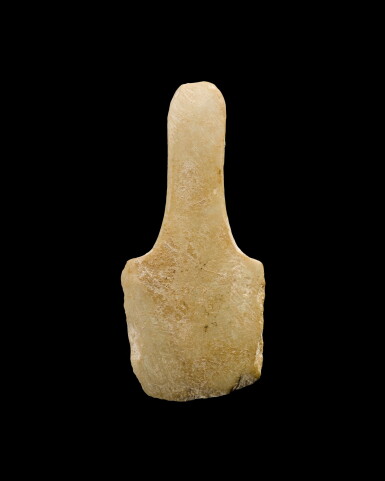 View full screen - View 1 of Lot 112. A Cycladic Marble Schematic Figure, Early Bronze Age II, circa 2500-2100 B.C..