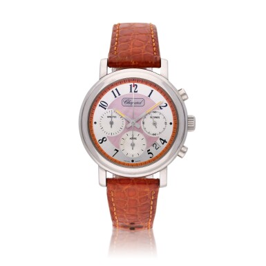 View full screen - View 1 of Lot 414. Reference 8331 Mille Miglia 'Elton John Aids Foundation' | A limited edition stainless steel automatic chronograph wristwatch with date, Circa 2000.