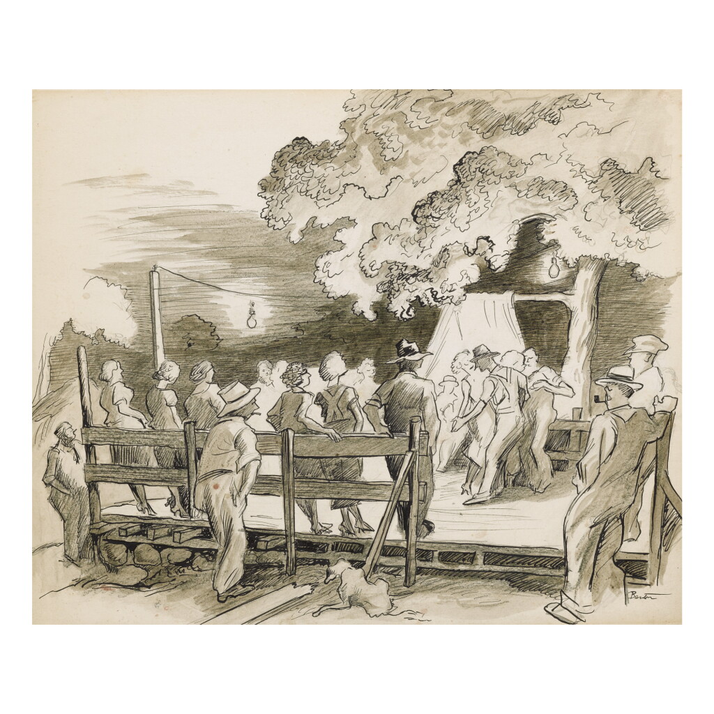 View full screen - View 1 of Lot 80. THOMAS HART BENTON | FARM DANCE.