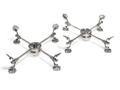 View full screen - View 1 of Lot 114. Two Matching George II Silver Dish Crosses, Samuel Herbert & Co., London, 1758.