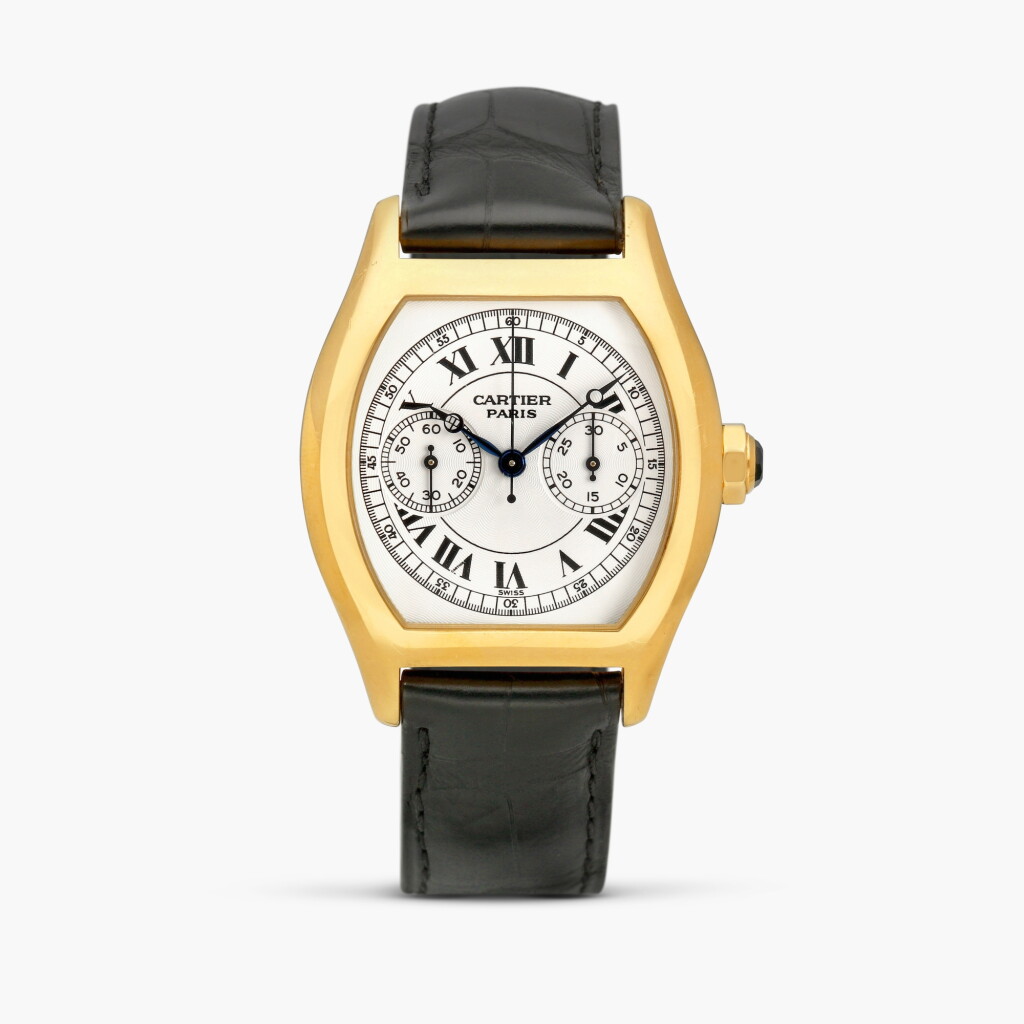 View full screen - View 1 of Lot 2383. Tortue Monopoussoir 'CPCP', Reference 2356 | A yellow gold single-button chronograph wristwatch, Circa 2000.