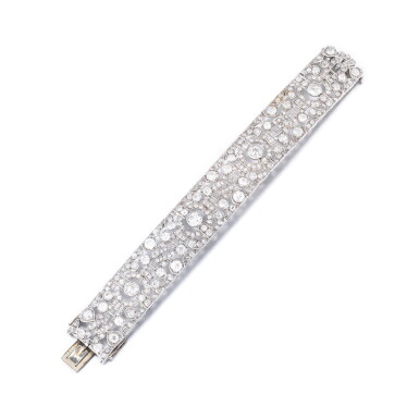 View full screen - View 1 of Lot 12. Bracelet diamant | Diamond bracelet.